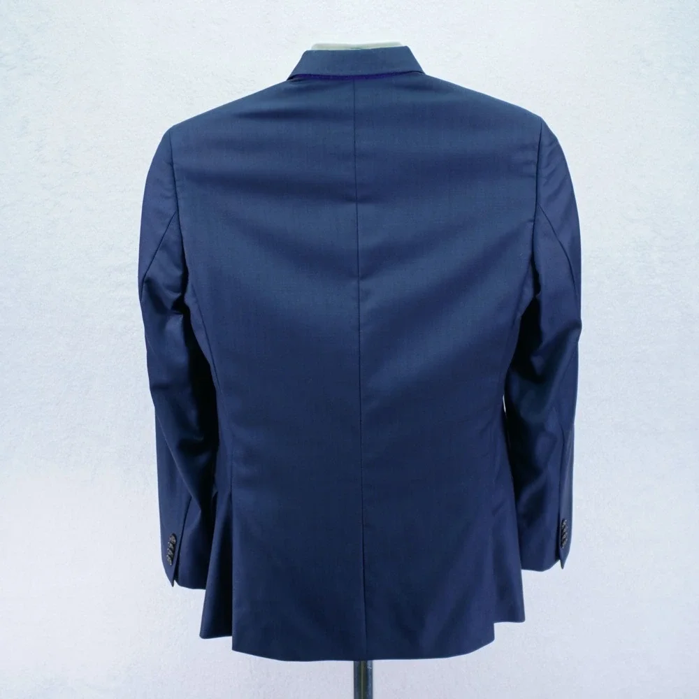 DAMAGED Ted Baker London Endurance Blue Wool‎ Jones Ct Blazer 36S Tagged 36R